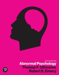 Test Bank for Abnormal Psychology 9th Edition Oltmanns