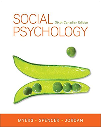 Test Bank for Social Psychology 6th Canadian Edition Myers