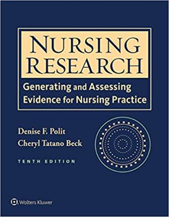 Test Bank for Nursing Research: Generating and Assessing Evidence for Nursing Practice 10th edition Polit