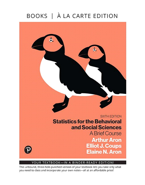 Solution Manual for Statistics for the Behavioral and Social Sciences: A Brief Course 6th Edition Aron
