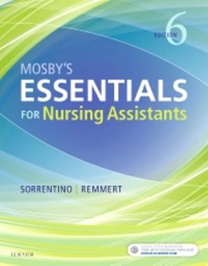 Essentials for Nursing Assistants 6th Edition Sorrentino