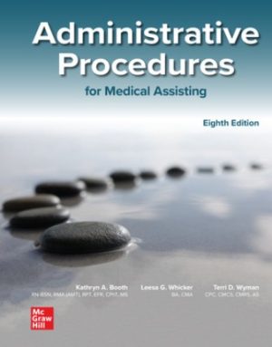 Administrative Procedures for Medical Assisting 8th Edition Booth